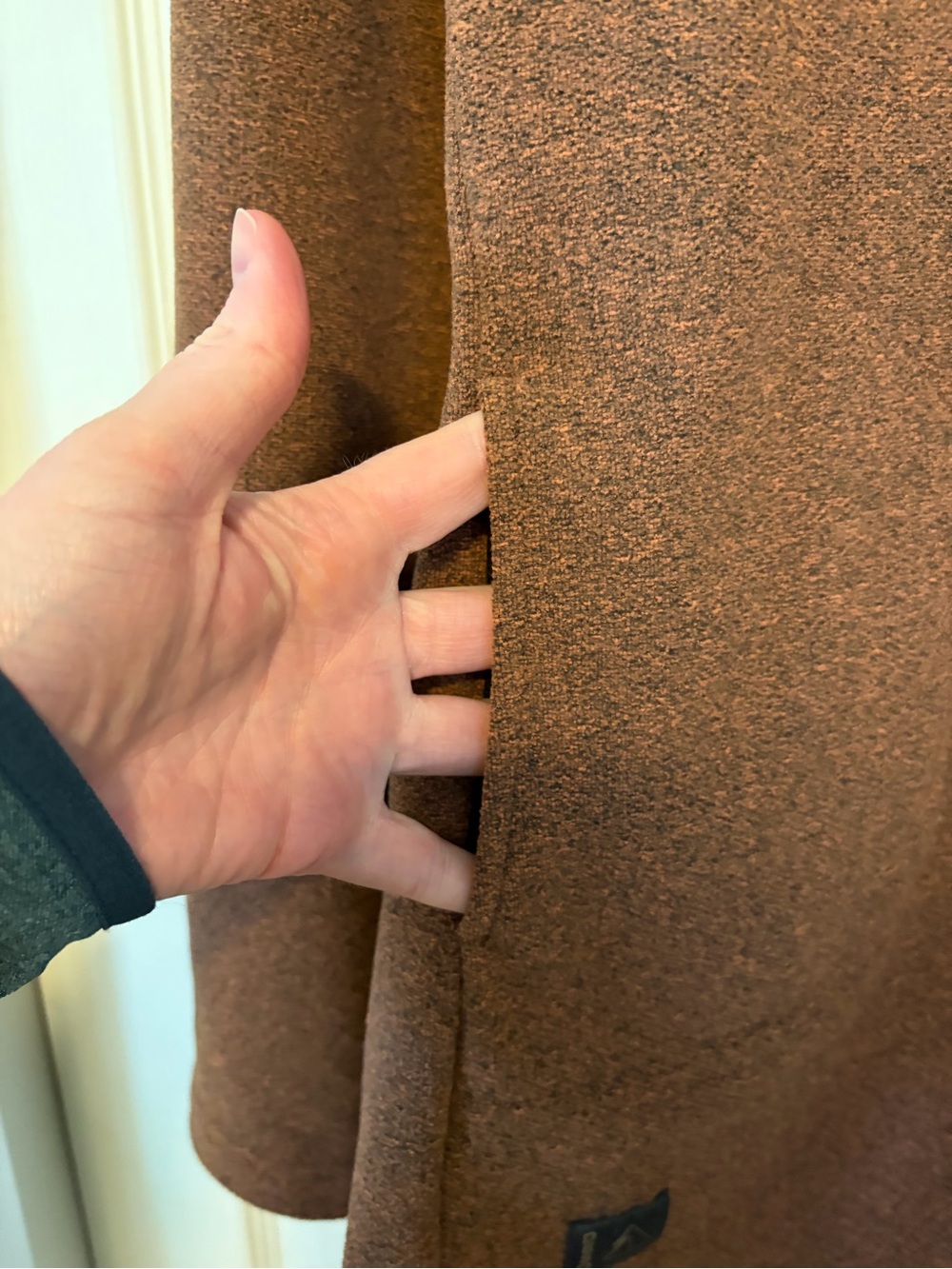 Cozy Brown Cowl-Neck Fleece Tunic Dress - Picture 3 of 5